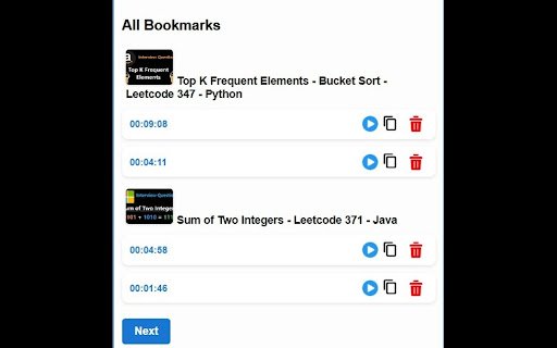 TimelyTapsYour Youtube Bookmarker  from Chrome web store to be run with OffiDocs Chromium online