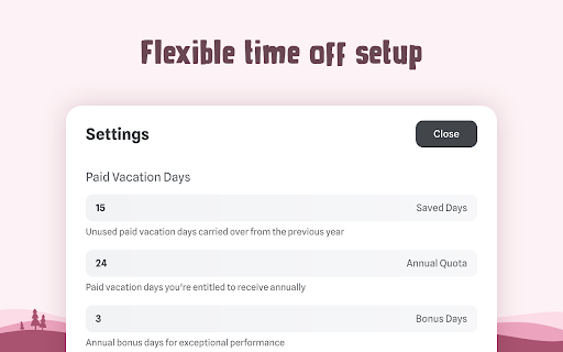 Timeout Vacation Day Tracker  from Chrome web store to be run with OffiDocs Chromium online