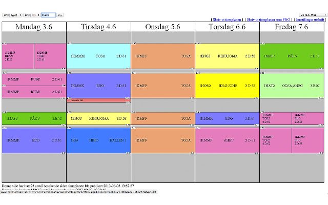 Le plan horaire de Brendhagen de la boutique en ligne Chrome doit être exécuté avec OffiDocs Chromium en ligne