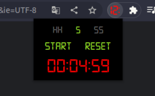 Timer  from Chrome web store to be run with OffiDocs Chromium online