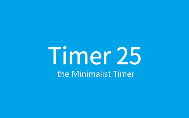 Timer 25: The Minimalist Timer من متجر Chrome الإلكتروني ليتم تشغيله باستخدام OffiDocs Chromium عبر الإنترنت