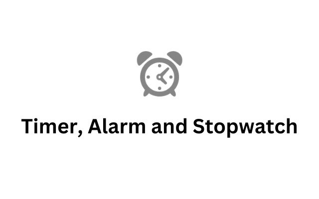 Timer, Alarm w/ Stopwatch  from Chrome web store to be run with OffiDocs Chromium online