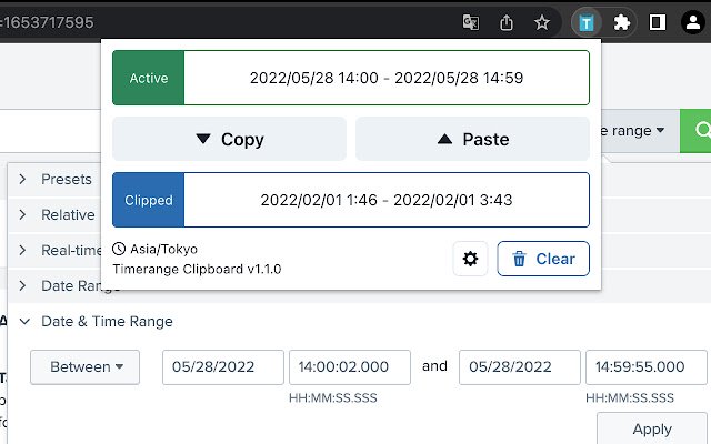 Timerange Clipboard ຈາກຮ້ານເວັບ Chrome ທີ່ຈະດໍາເນີນການກັບ OffiDocs Chromium ອອນໄລນ໌