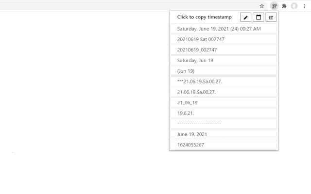 Timestamp  from Chrome web store to be run with OffiDocs Chromium online