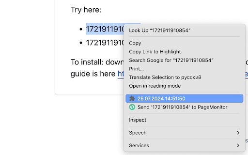 Timestamp Converter  from Chrome web store to be run with OffiDocs Chromium online