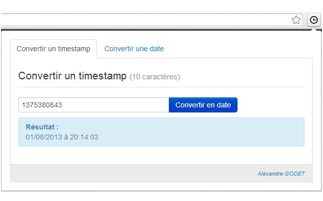Timestamp <> Date  from Chrome web store to be run with OffiDocs Chromium online