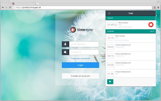 TimeSync  from Chrome web store to be run with OffiDocs Chromium online