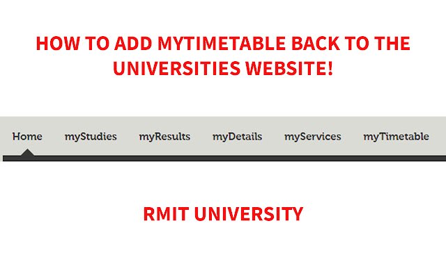 Timetable on myRMIT  from Chrome web store to be run with OffiDocs Chromium online