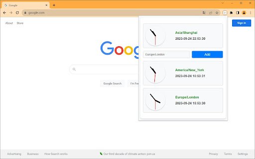 Time Zone Converter  from Chrome web store to be run with OffiDocs Chromium online