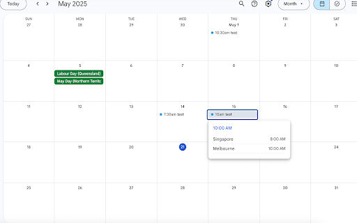 Timezone Helper  from Chrome web store to be run with OffiDocs Chromium online