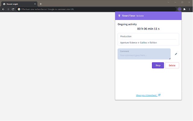 Timmi Timer dari toko web Chrome untuk dijalankan dengan OffiDocs Chromium online