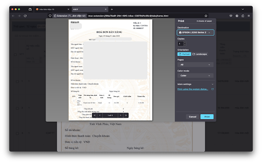 Tiện ích hoá đơn điện tử  from Chrome web store to be run with OffiDocs Chromium online