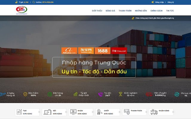 Tiện ích đặt hàng Giao Thương Trung Việt din magazinul web Chrome va fi rulat cu OffiDocs Chromium online