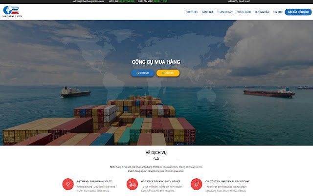 Tiện ích đặt hàng Nhập hàng 3 miền  from Chrome web store to be run with OffiDocs Chromium online