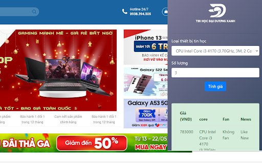 Tin Học Đại Dương Xanh  from Chrome web store to be run with OffiDocs Chromium online