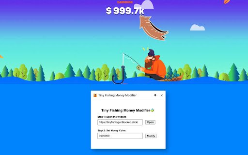 Tiny Fishing Money Modifier  from Chrome web store to be run with OffiDocs Chromium online