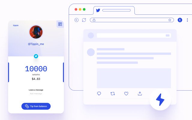Tippin Extension (tippin.me)  from Chrome web store to be run with OffiDocs Chromium online