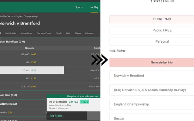 TipstersHub  from Chrome web store to be run with OffiDocs Chromium online
