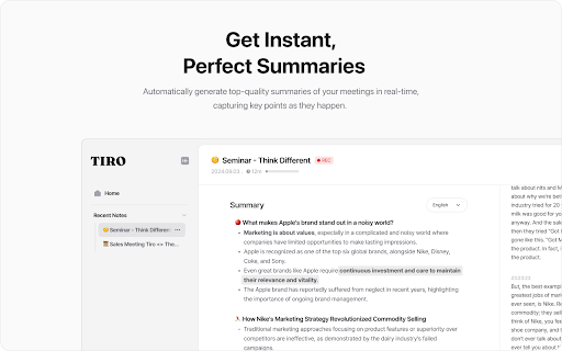 Tiro | Focus on the conversation, not note taking from Chrome web store to be run with OffiDocs Chromium online Tiro | Focus on the conversation, not note taking from Chrome web store to be run with OffiDocs Chromium online