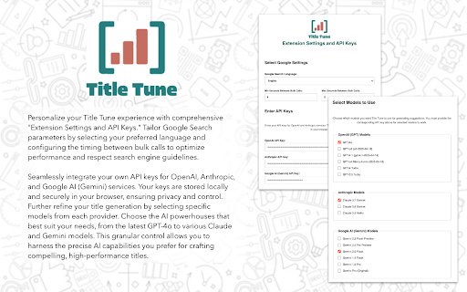 Title Tune: AI SERP Analyzer  Title Optimizer  from Chrome web store to be run with OffiDocs Chromium online