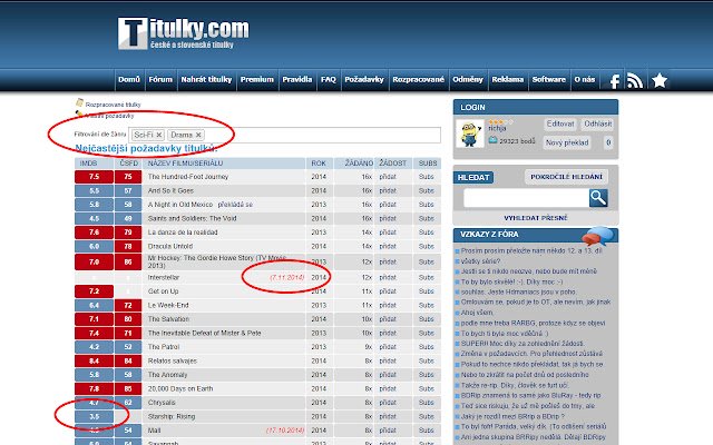 Titulky plus  from Chrome web store to be run with OffiDocs Chromium online