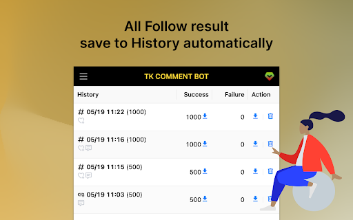 TK Follow Bot TT Automation Tool  from Chrome web store to be run with OffiDocs Chromium online