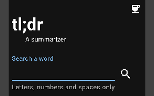 TLDR: AI dictionary  from Chrome web store to be run with OffiDocs Chromium online TLDR: AI dictionary  from Chrome web store to be run with OffiDocs Chromium online