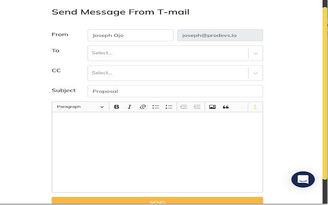 Tmail For Podio dal negozio web Chrome da eseguire con OffiDocs Chromium online