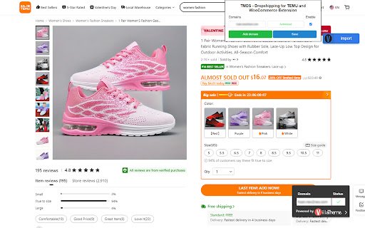 TMDS Dropshipping for TEMU and WooCommerce Extension  from Chrome web store to be run with OffiDocs Chromium online