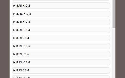 TN 8th Grade ELA Standards  from Chrome web store to be run with OffiDocs Chromium online
