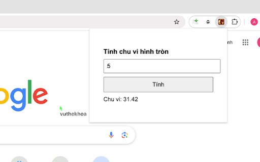 Tính chu vi hình tròn go88  from Chrome web store to be run with OffiDocs Chromium online