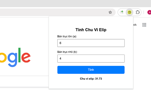 Tính độ dài đường elip 789club  from Chrome web store to be run with OffiDocs Chromium online