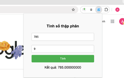 Tính số thập phân go88  from Chrome web store to be run with OffiDocs Chromium online