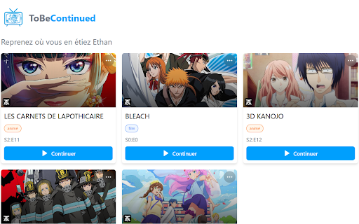 ToBeContinued  from Chrome web store to be run with OffiDocs Chromium online
