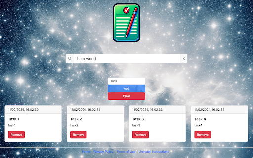ToDo List Tab  from Chrome web store to be run with OffiDocs Chromium online
