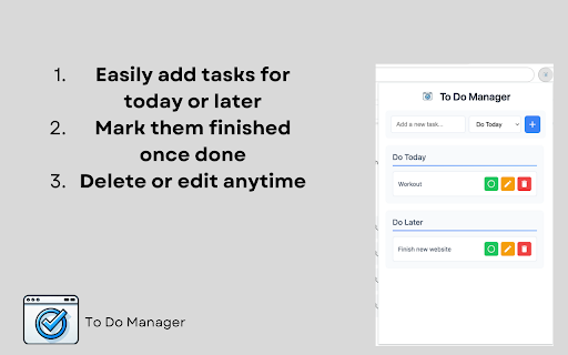 Todo Manager  from Chrome web store to be run with OffiDocs Chromium online