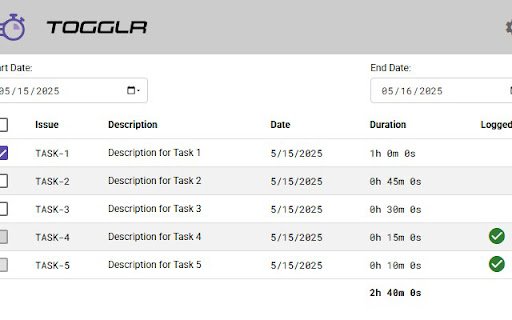 Togglr  from Chrome web store to be run with OffiDocs Chromium online