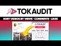 TOKaudit: TikTok Sorting Analytics Toolkit از فروشگاه وب کروم با OffiDocs Chromium به صورت آنلاین اجرا می شود