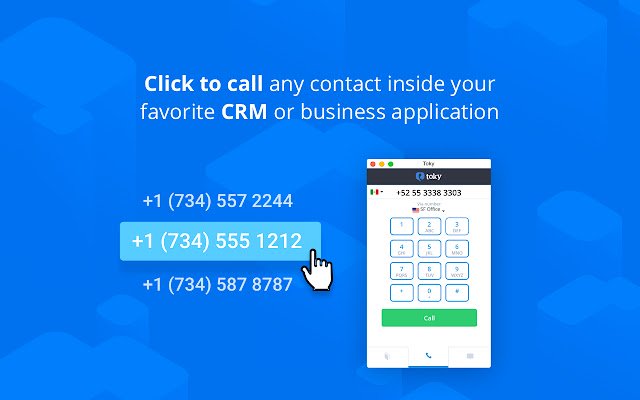 Toky Click to Call  from Chrome web store to be run with OffiDocs Chromium online