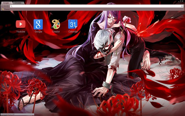 Tokyo Ghoul bloody Kaneki  Rize 1680x1050  from Chrome web store to be run with OffiDocs Chromium online