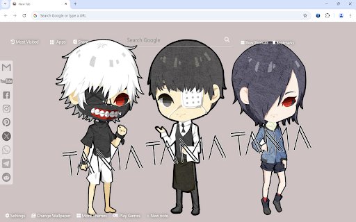 Tokyo Ghoul Chibi Wallpaper  from Chrome web store to be run with OffiDocs Chromium online