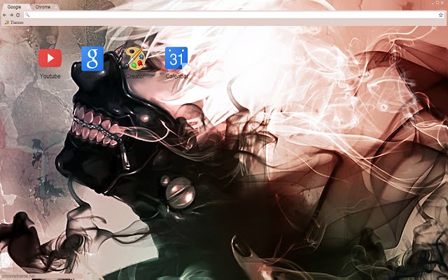 Tokyo Ghoul Kaneki Smoke theme 1280x720  from Chrome web store to be run with OffiDocs Chromium online