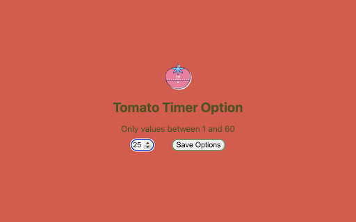 TomatoTimer (番茄钟) ze sklepu internetowego Chrome do uruchomienia z OffiDocs Chromium online