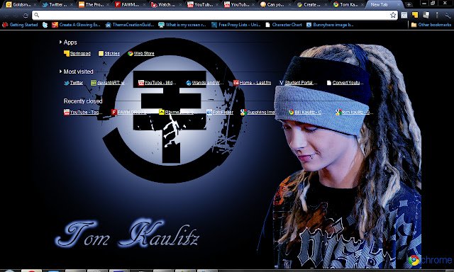 Tom Kaulitz de la boutique en ligne Chrome sera exécuté avec OffiDocs Chromium en ligne