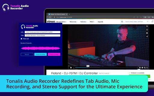 Tonalis Audio Recorder  from Chrome web store to be run with OffiDocs Chromium online