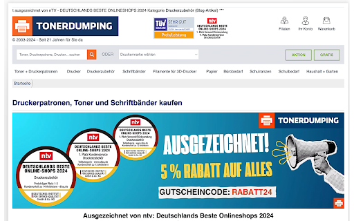 Toner Dumping Suche  from Chrome web store to be run with OffiDocs Chromium online