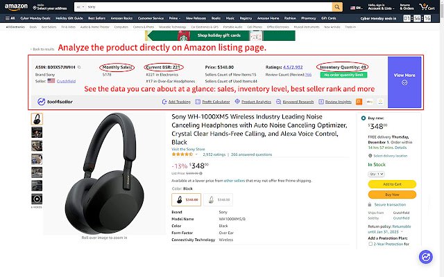 tool4seller Amazon ການຄົ້ນຄວ້າຜະລິດຕະພັນຈາກຮ້ານເວັບ Chrome ທີ່ຈະດໍາເນີນການກັບ OffiDocs Chromium ອອນໄລນ໌