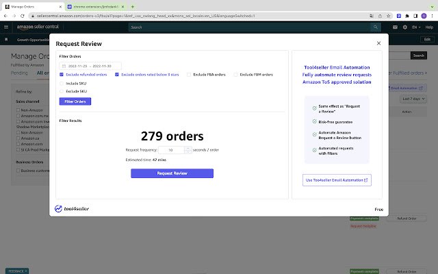 tool4seller Email Automation mula sa Chrome web store na tatakbo sa OffiDocs Chromium online