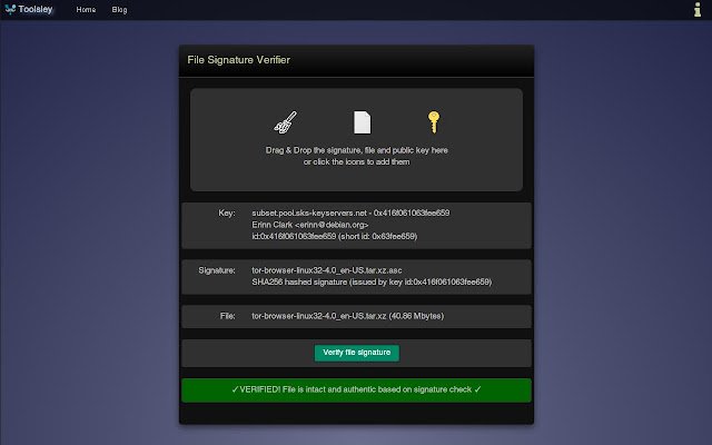 Toolsley File Signature Verifier จาก Chrome เว็บสโตร์ที่จะรันด้วย OffiDocs Chromium ทางออนไลน์