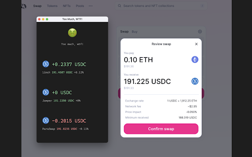Too Much, WTF!  from Chrome web store to be run with OffiDocs Chromium online